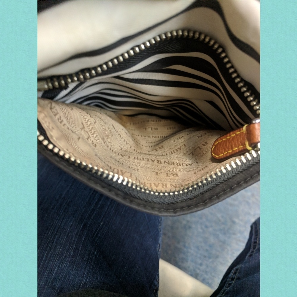 Lauren RLL Black and White Striped Bag - Picture 5 of 7